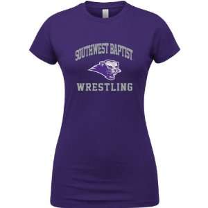   Bearcats Purple Womens Wrestling Arch T Shirt