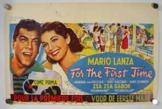 MARIO LANZA LAST FILM FOR FIRST TIME MOVIE POSTER 1959  
