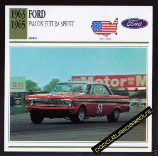 1963 1964 1965 FORD FALCON FUTURA SPRINT Car PHOTO CARD  