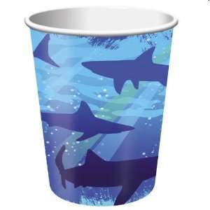 Creative Converting Shark Splash Hot or Cold Beverage Cups, 8 Count