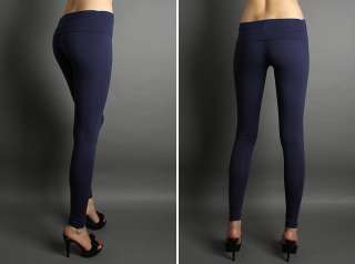 NEW Fold Over Skinny Yoga Lounge Long Pants Leggings  
