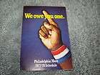 1977 78 Philadelphia 76ers NBA schedule   We owe you o