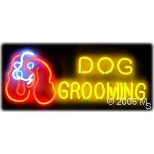 Neon Sign   Dog Grooming   Large 13 x 32  Grocery 