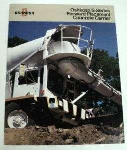 Oshkosh c. 1994   1995 S Series Concrete Truck Brochure  
