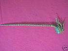 Nice Antique Silver Gilt Hair pin, Nice Old Chinese Kingfisher 
