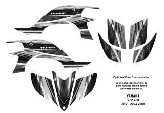 YAMAHA YFZ 450 2003   2008 Atv Graphic Decal Sticker Kit #1400 Metal 