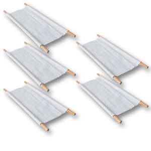  5 Pack of White Stretchers for Wrestling Figures 