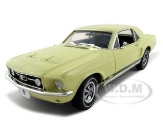 1967 FORD MUSTANG GT YELLOW 118 DIECAST MODEL CAR  