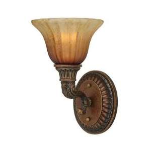   9301 ES Oxford Wall Sconce with Amber Glass in Espresso   9301 ES