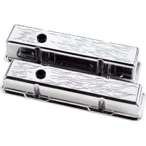  Billet Specialties 95128 Flamed Valve Cover for Small 