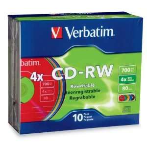  Verbatim CD RW Discs VER95170 Electronics
