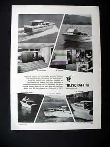 1967 Tollycraft Cruiser Yachts boat yacht print Ad  