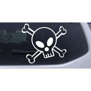 Cute Skull And Cross Bones Skulls Car Window Wall Laptop Decal Sticker 
