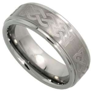   16) Comfort Fit Flat Band, w/ Engraved Celtic Knot Design 8 Jewelry