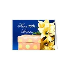  98th Birthday Present and Lilies Card Toys & Games