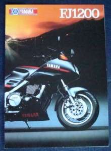 YAMAHA FJ 1200 Motorcycle Sales Brochure c1987  
