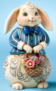   ON THE HUNT FOR SPRING CHEER* SMALL EASTER BUNNY W/BASKET NIB  
