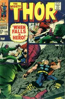 For your reference, the cover of THOR #149 published February 1968 