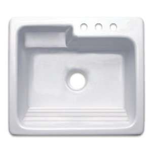  Peachtree Forge PF12 Blakely Laundry Sink, 3 Hole, Bone 