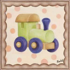  Canvas Reproduction Wooden Train Dots Baby