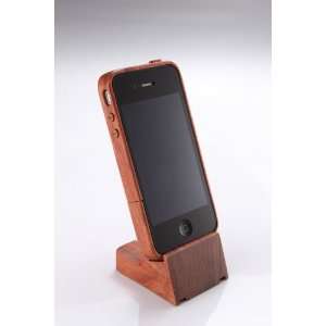  iPhone 4 Wooden Rosewood Case & Stand NIB Cell Phones 