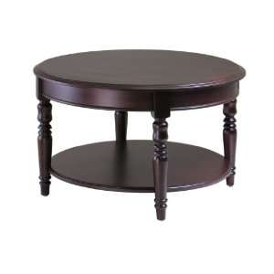   Whitman Round Coffee Table Carved Legs By Winsome Wood
