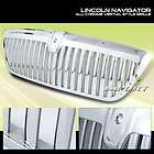 98 99 00 01 02 LINCOLN NAVIGATOR VERTICAL CHROME FRONT GRILLE GRILL 