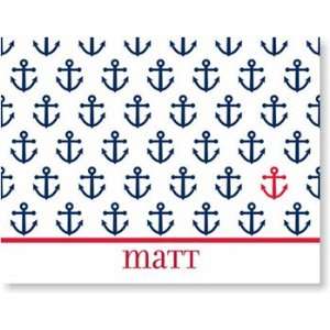  Boatman Geller Personalized Stationery   Anchor Repeat 