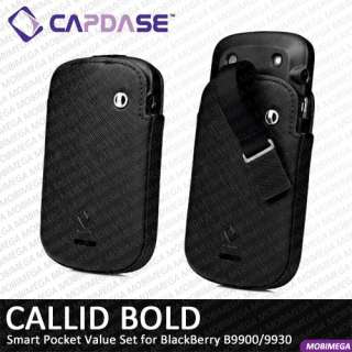 Capdase Smart Pocket Callid Bold Soft Jacket Case Set BlackBerry 9900 
