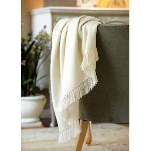  Bodmer Textured White over Blond Throw