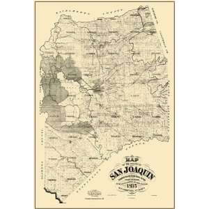  SAN JOAQUIN COUNTY CALIFORNIA (CA) LANDOWNER MAP 1895