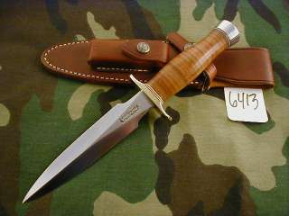 NEW RANDALL MODEL #2 WITH 6 CARBON BLADE, BRASS DOUBLE HILT, RED 