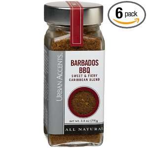 Urban Accents Barbados Bbq, 2.8 Ounce Bottles (Pack of 6)  