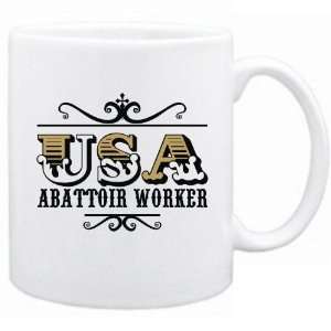  New  Usa Abattoir Worker   Old Style  Mug Occupations 