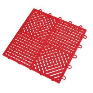  Plastic Floor Mat Non slip Interlocking Floor Tile   Red 
