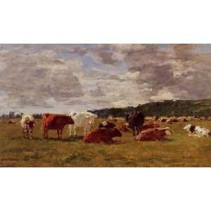   name Pasture at Deauville, By Boudin Eugène 