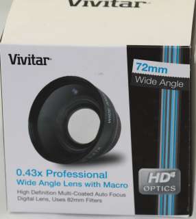   HD Lens / MACRO 0.43x Converter F Canon XF300 XF305 72mm W 82mm ring