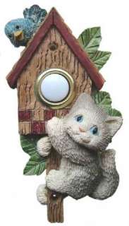 Vickilane Country Gray Cat on Birdhouse Wired Doorbell 710120000490 