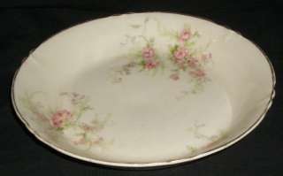 WARWICK PINK ROSE FLOWERS GOLD CEREAL SOUP BOWLS  