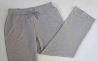 ANNE KLEIN Heather Grey French Terry Work Out Athletic Fitness Lounge 