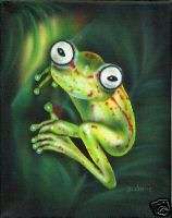 FROG AIRBRUSHED PAINTING 11x14  