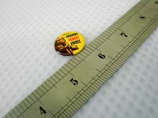 Vintage Smokey Prevent Forest Fires Pin Button Estate  