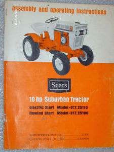 917.25100 917.25110  Suburban 10 Tractor Manuals  