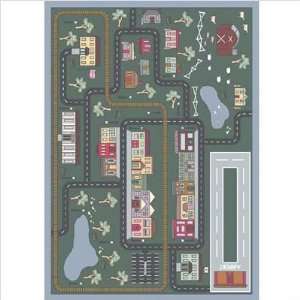  Soft Colored Tiny Town Rug Size 54 x 78