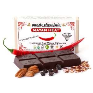 Gnosis Mayan Heat Raw Chocolate Bar   2oz  Grocery 