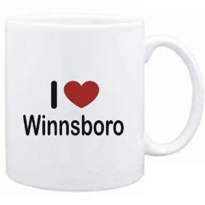  Mug White I LOVE Winnsboro  Usa Cities Sports 