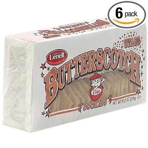 Lenell Cookies, Butterscotch Star, 9.5 Ounce (Pack of 6)  