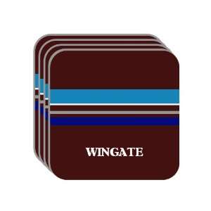 Personal Name Gift   WINGATE Set of 4 Mini Mousepad Coasters (blue 