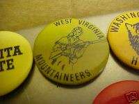WEST VIRGINIA MOUNTAINEERS 1960s Vintage College Pin  