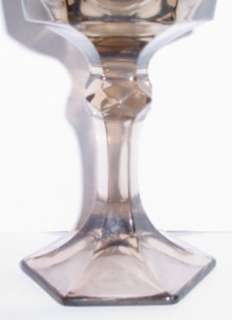 FOSTORIA Crystal VIRGINIA 2977 brown pttrn Wine Goblet  